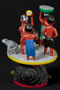 On veut de leau potable, Sinzinzin. Sculpture de Kifouli Dossou, Peinture de Kifouli Dossou, 2010 - 2011