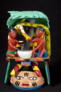 L’electricite ou Manque d’electricite (Zogbin) Sculpture de Kifouli Dossou / Peinture de Wabi Dossou 2010 – 2011